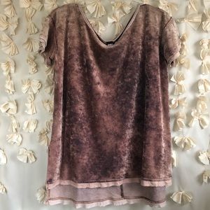 Free People crushed velvet oversized top
